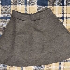 Banana Republic Gray Flared A-Line Skater Skirt